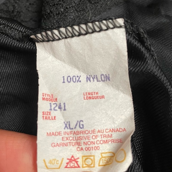 Vintage Black Slip with Lace Trim Hem XL - Picture 7 of 7